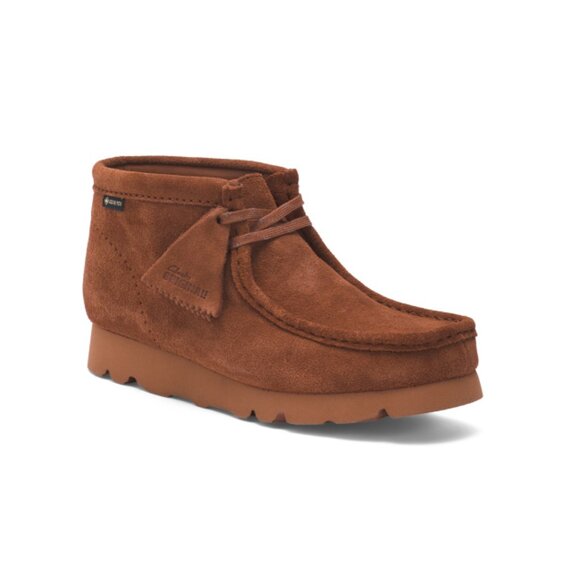 CLARKS Mocha Suede Wallabee Gore Tex Comfort Boots